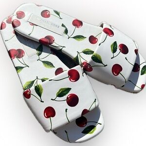 Michael Kors Collection runway Delphine cherry sandals size 36 new slides LTD ED